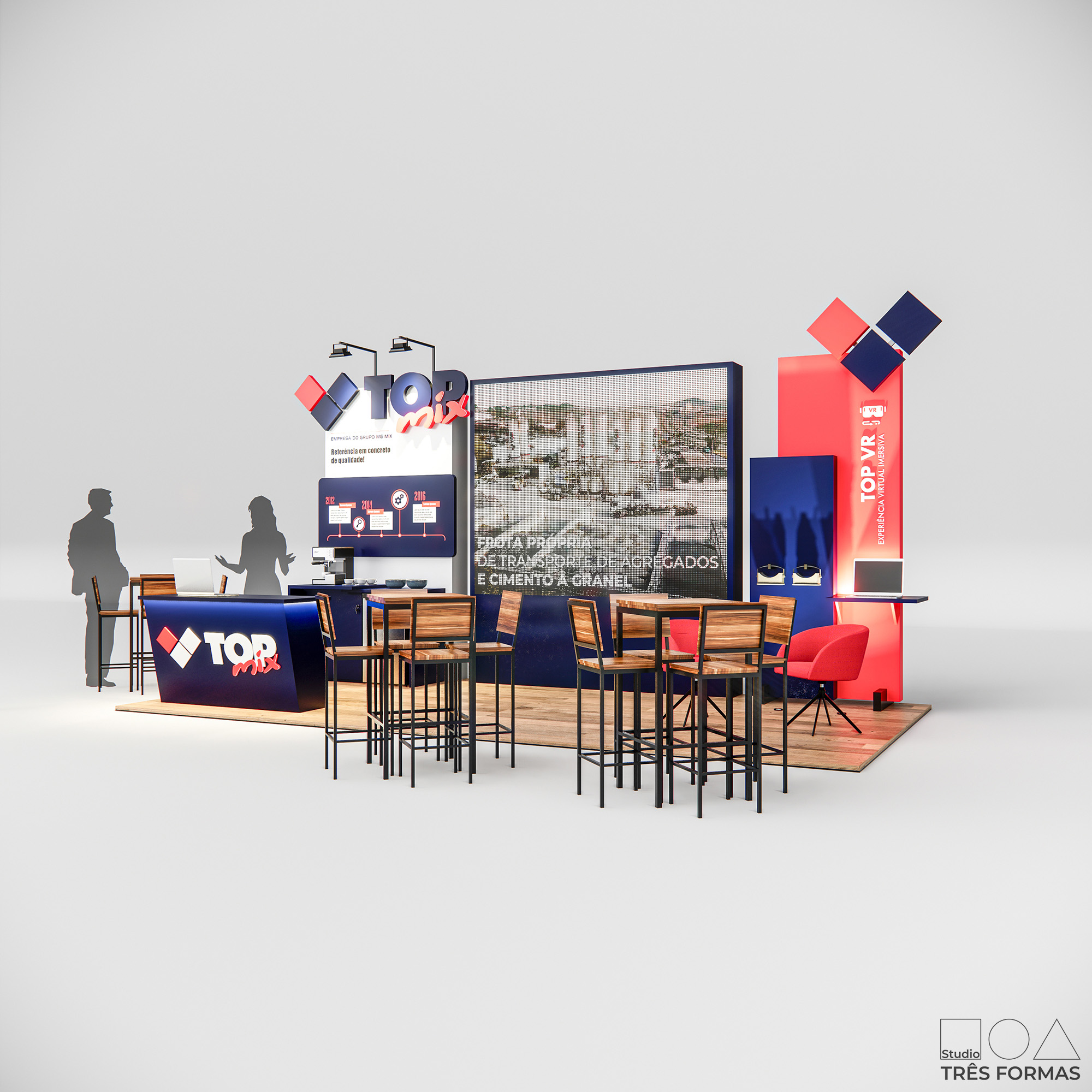Projeto stand feira de evento - Cimento Top Mix - Studio Tres Formas - arquitetura comercial corporativo stand - arquiteta Miriã Campos - @studiotresformas (1)