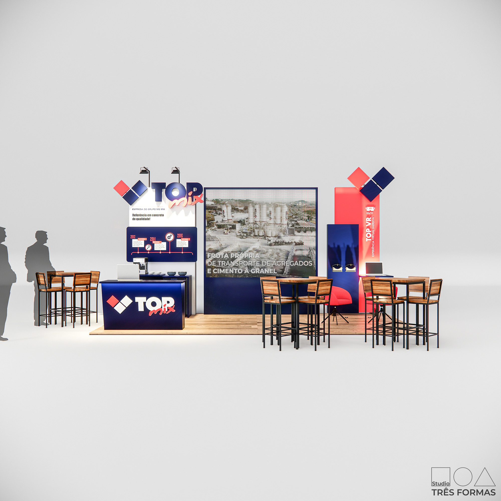 Projeto stand feira de evento - Cimento Top Mix - Studio Tres Formas - arquitetura comercial corporativo stand - arquiteta Miriã Campos - @studiotresformas (2)