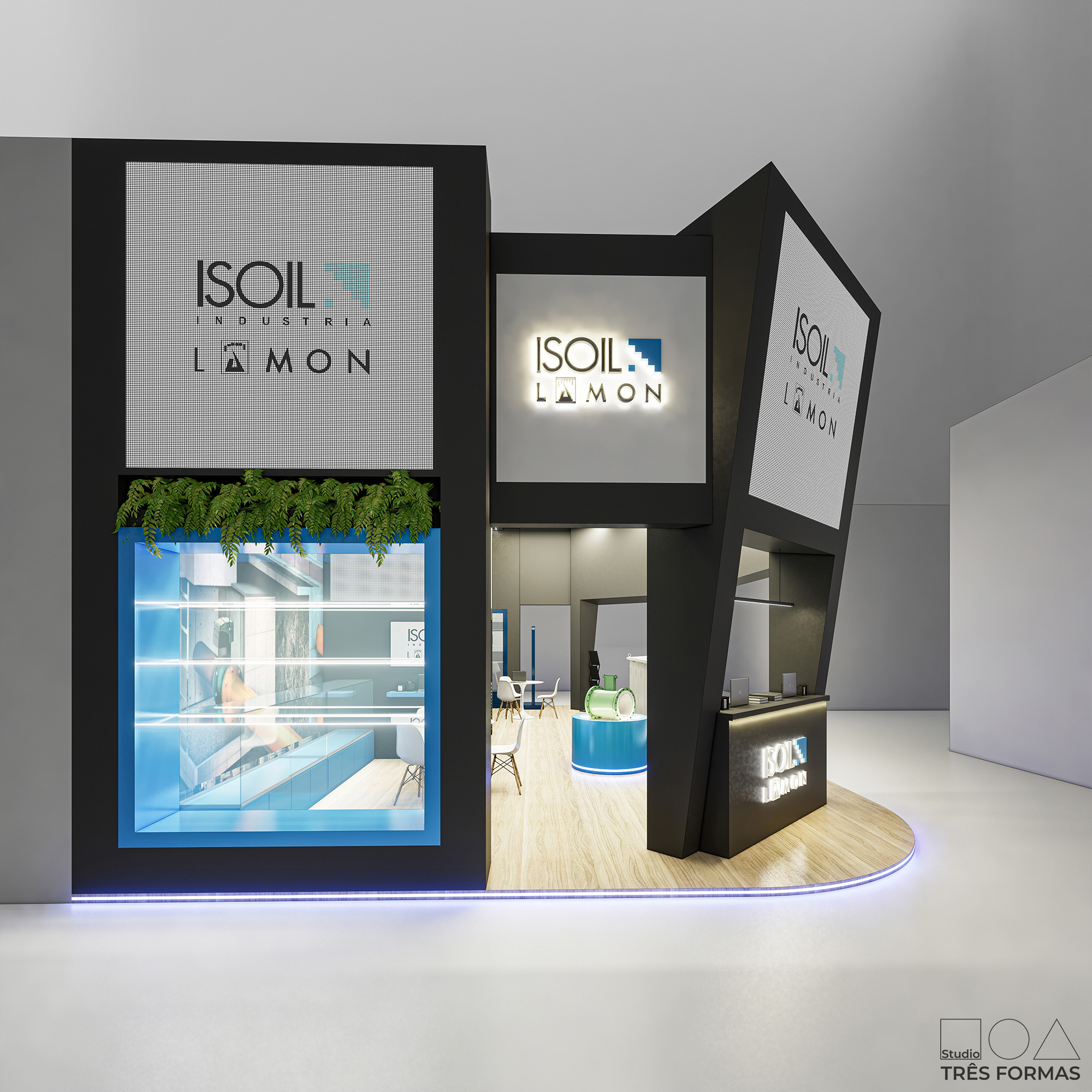 Projeto stand feira evento - DM ISOIL Fitabes 2025 - Studio Tres Formas - arquitetura comercial corporativo stand - arquiteta Miriã Campos - @studiotresformas (1)