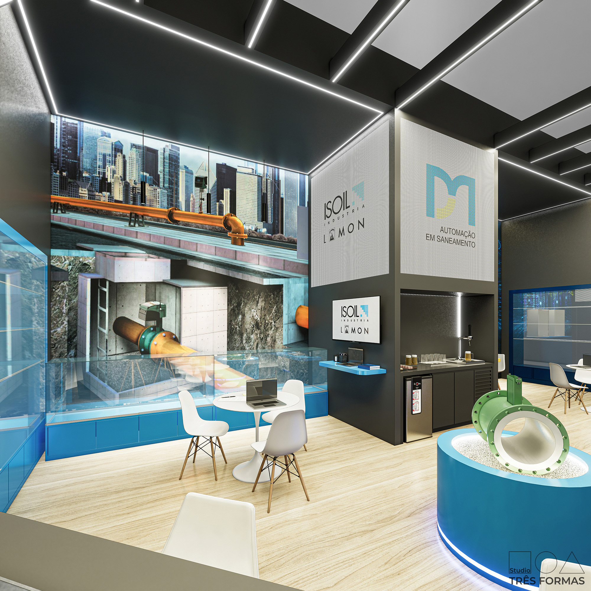 Projeto stand feira evento - DM ISOIL Fitabes 2025 - Studio Tres Formas - arquitetura comercial corporativo stand - arquiteta Miriã Campos - @studiotresformas (10)