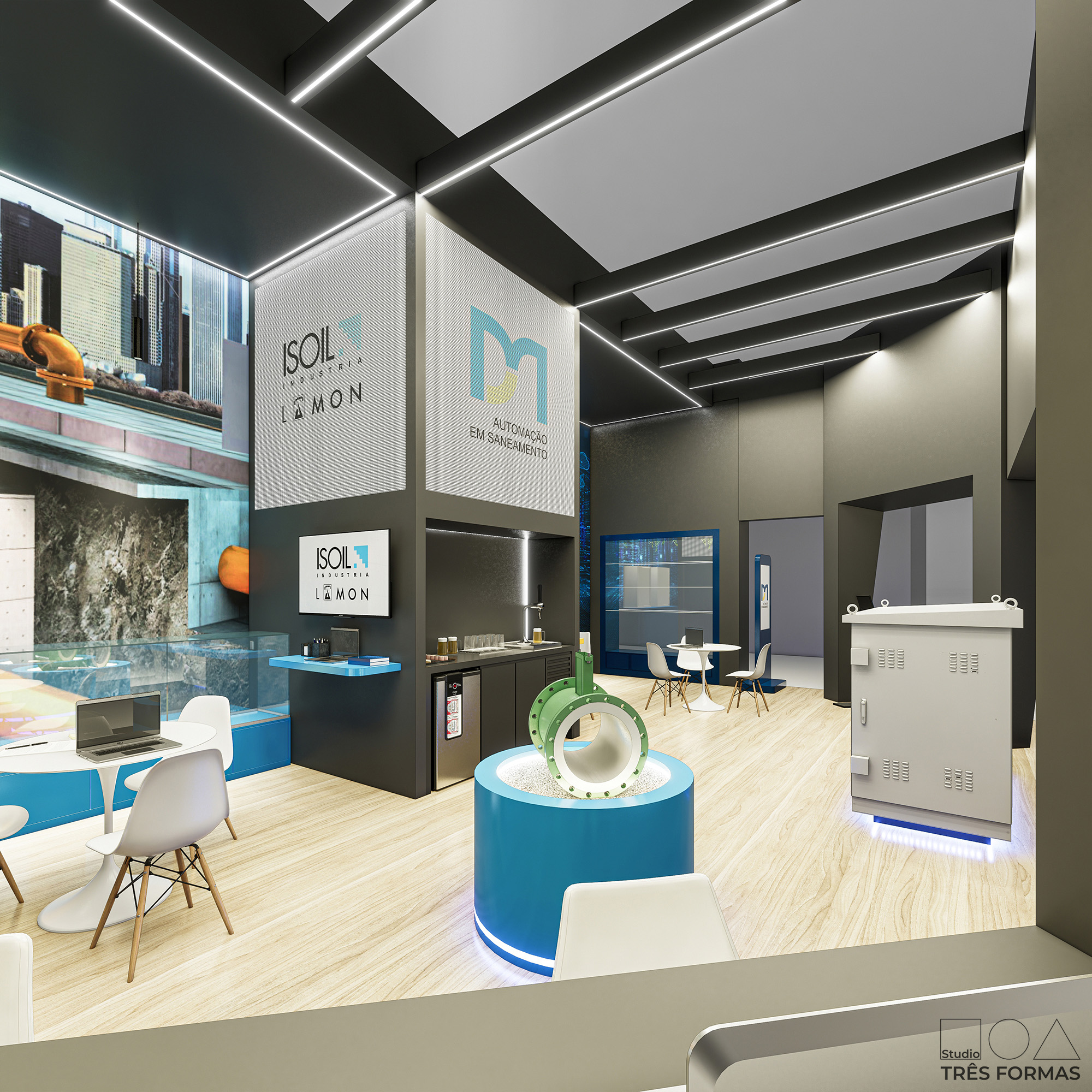 Projeto stand feira evento - DM ISOIL Fitabes 2025 - Studio Tres Formas - arquitetura comercial corporativo stand - arquiteta Miriã Campos - @studiotresformas (12)
