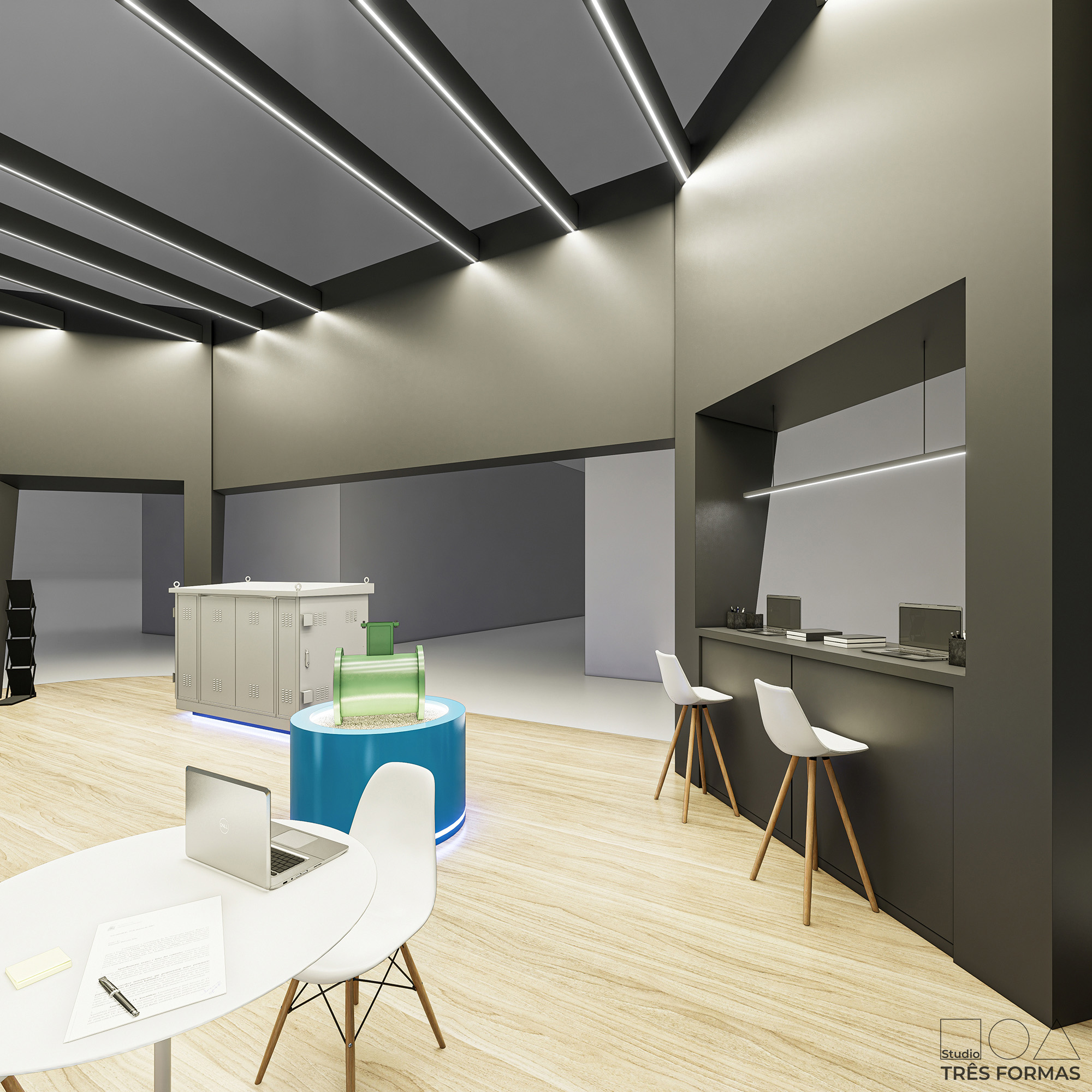 Projeto stand feira evento - DM ISOIL Fitabes 2025 - Studio Tres Formas - arquitetura comercial corporativo stand - arquiteta Miriã Campos - @studiotresformas (17)