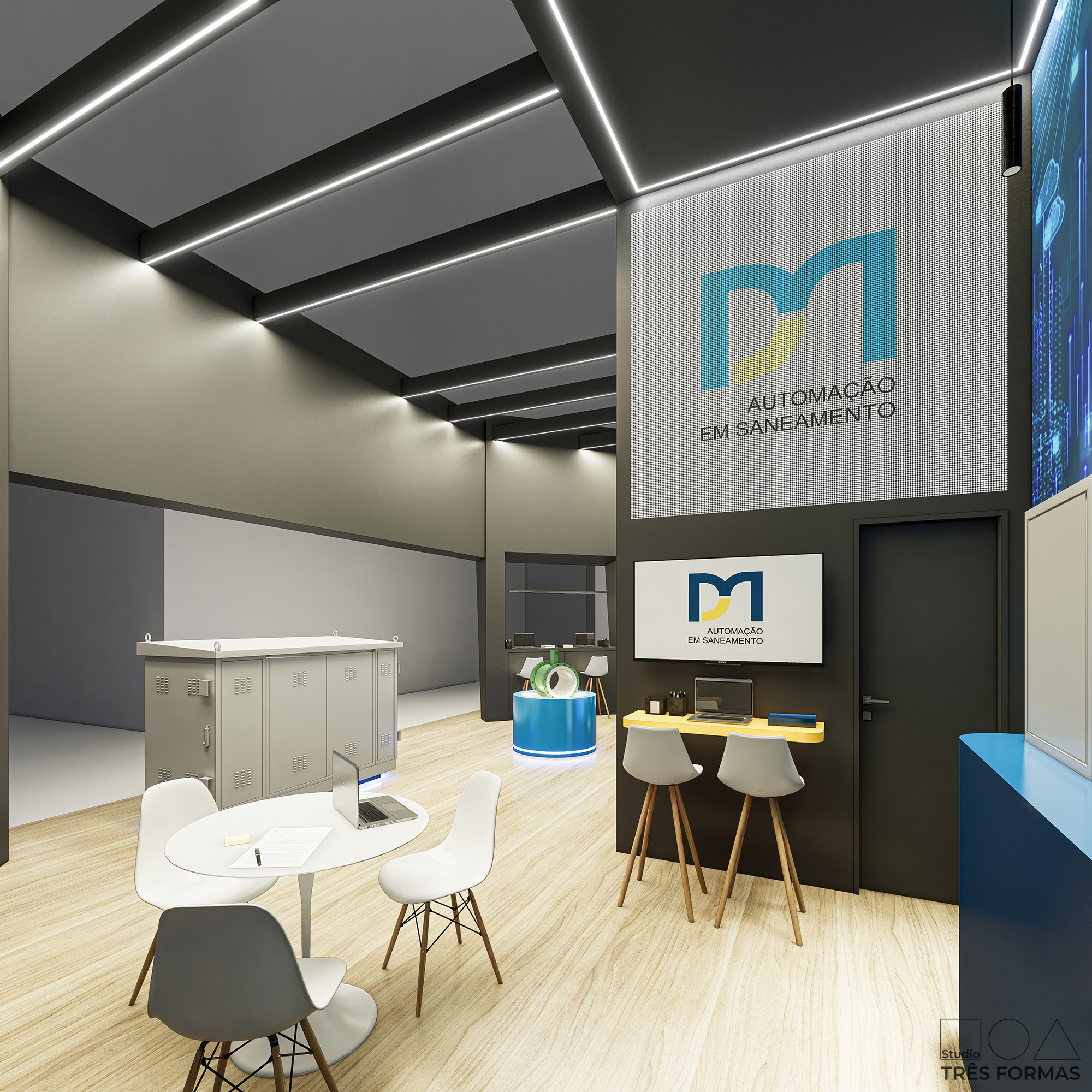 Projeto stand feira evento - DM ISOIL Fitabes 2025 - Studio Tres Formas - arquitetura comercial corporativo stand - arquiteta Miriã Campos - @studiotresformas (18)