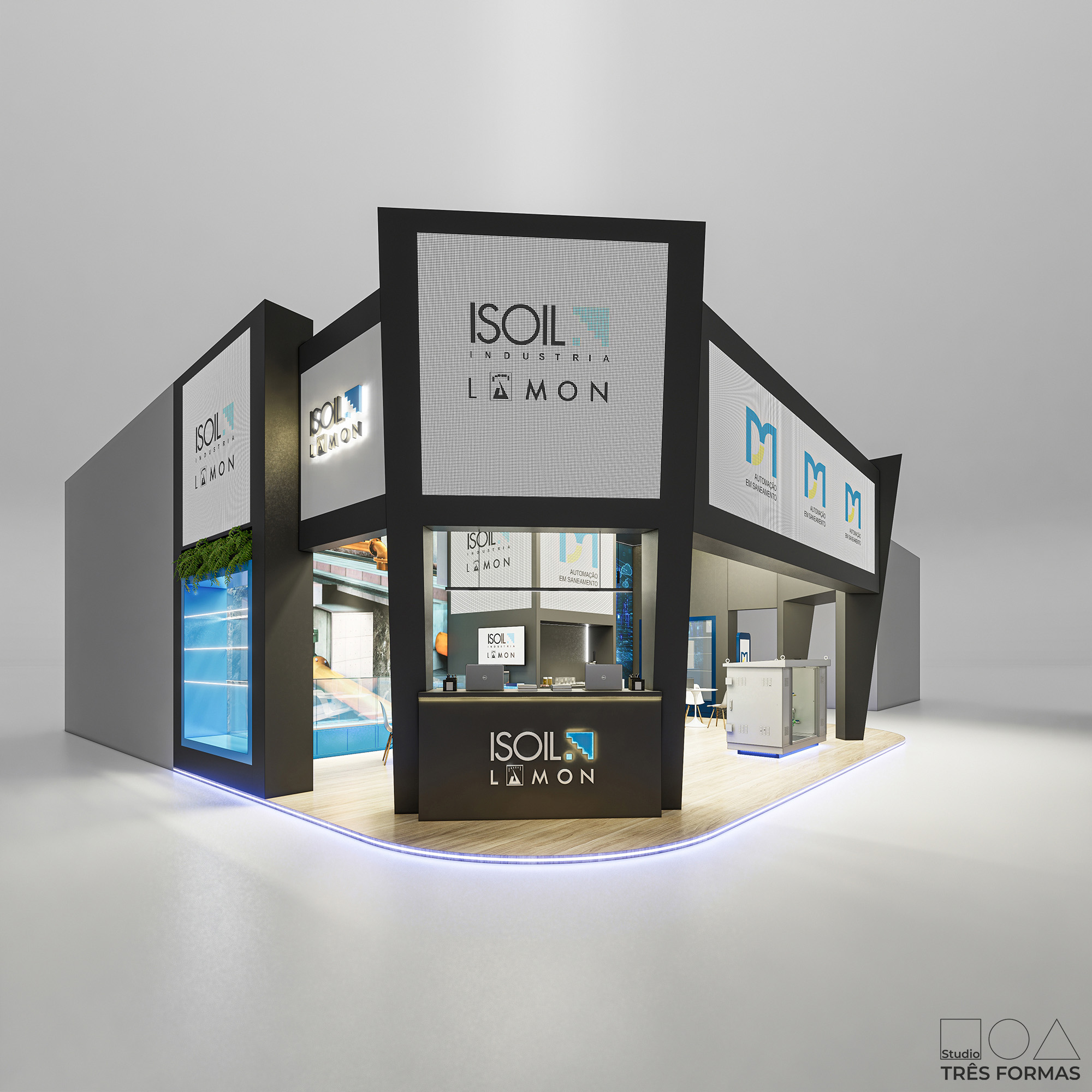 Projeto stand feira evento - DM ISOIL Fitabes 2025 - Studio Tres Formas - arquitetura comercial corporativo stand - arquiteta Miriã Campos - @studiotresformas (20)