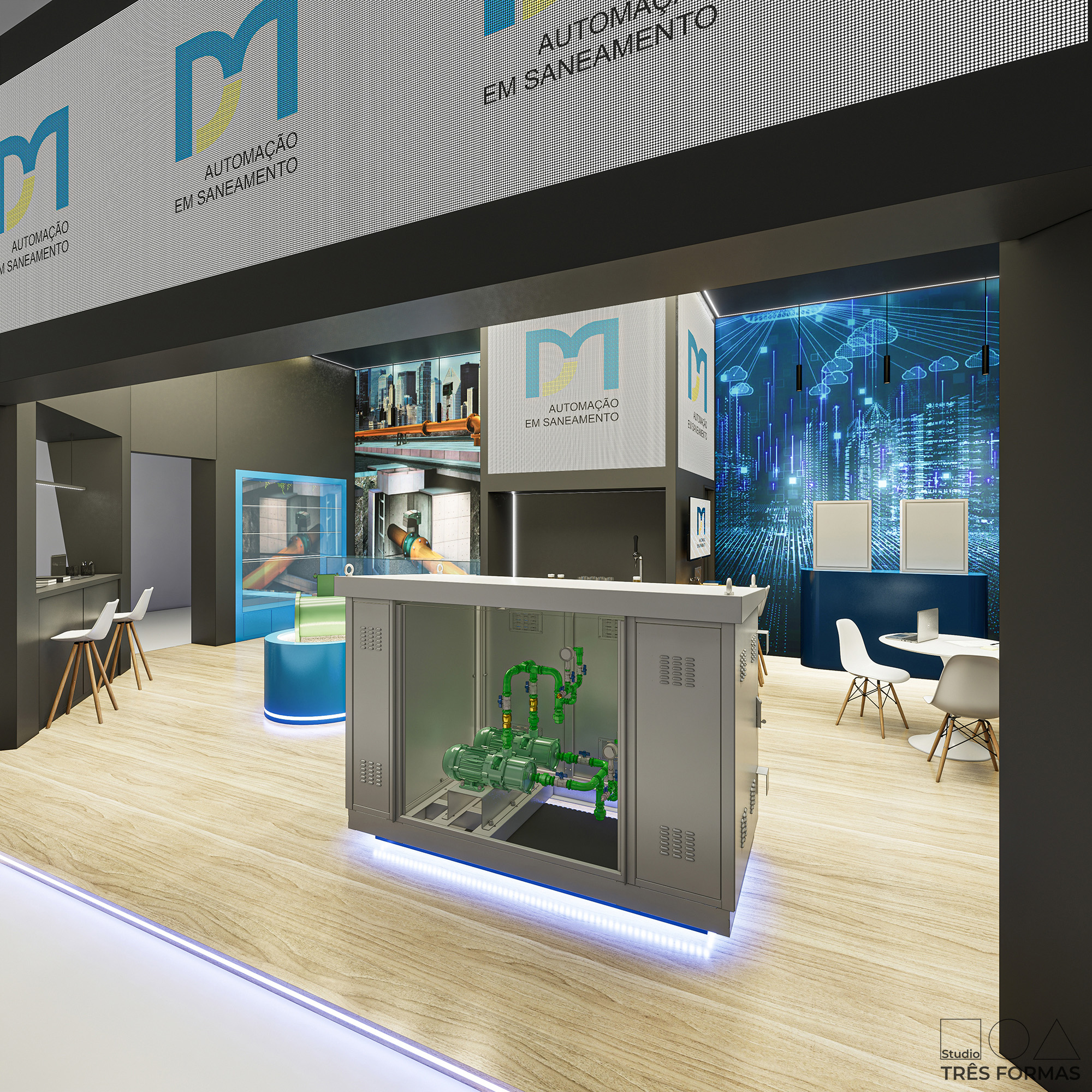 Projeto stand feira evento - DM ISOIL Fitabes 2025 - Studio Tres Formas - arquitetura comercial corporativo stand - arquiteta Miriã Campos - @studiotresformas (8)