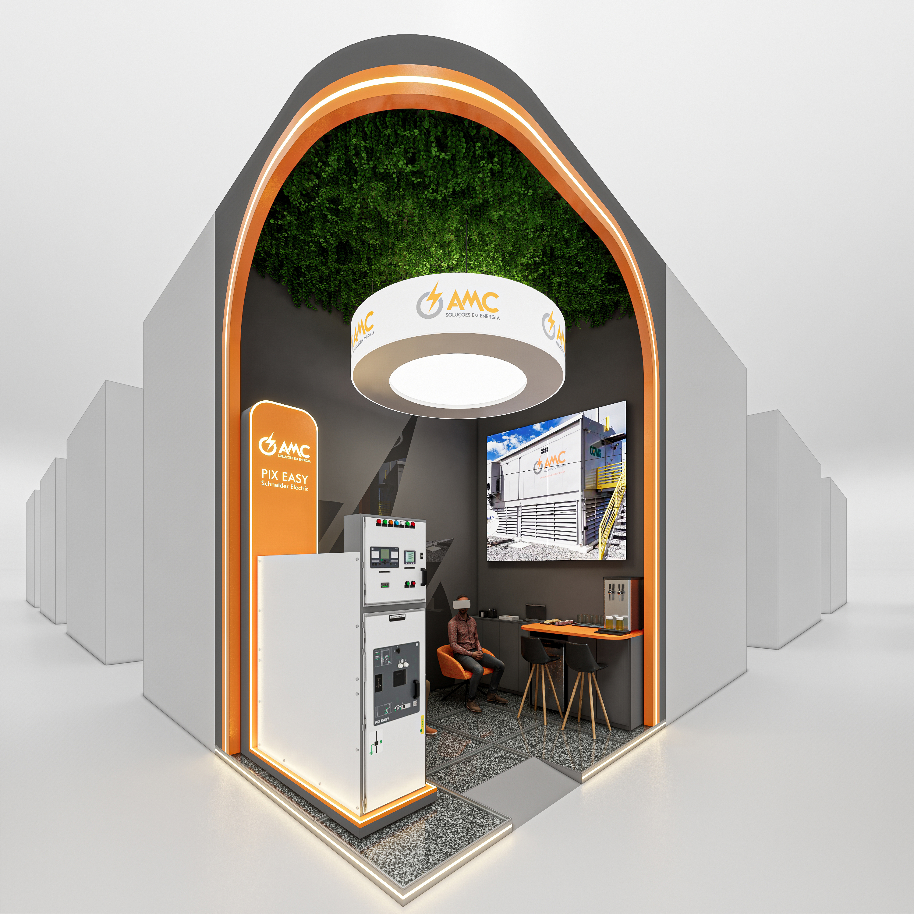 Stand para feira de eventos | AMC soluções em energia (2025)
